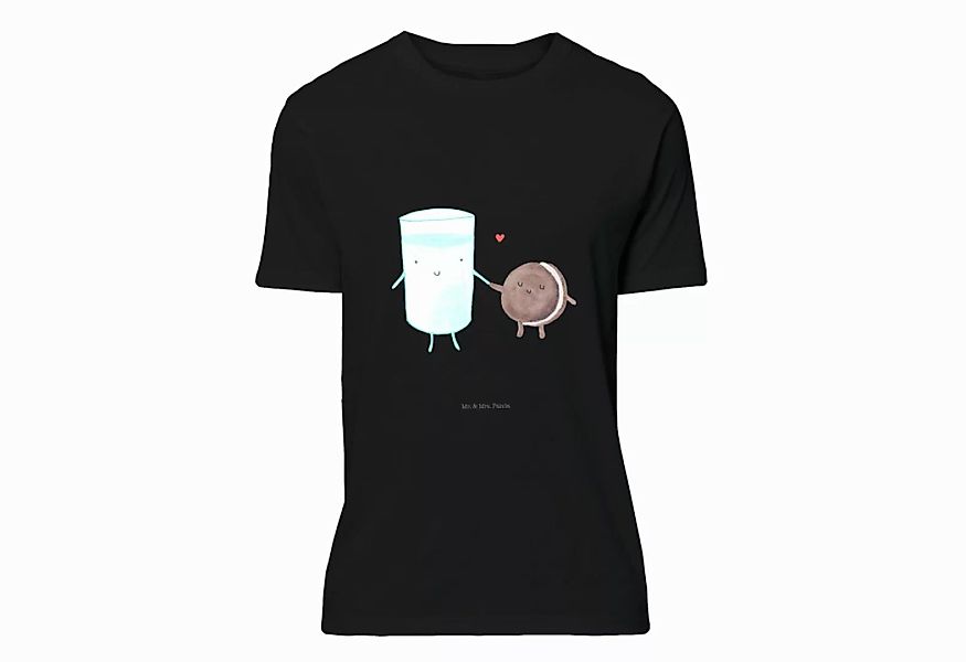 Mr. & Mrs. Panda T-Shirt Milch & Keks - Schwarz - Geschenk, Shirt, T-Shirt, günstig online kaufen