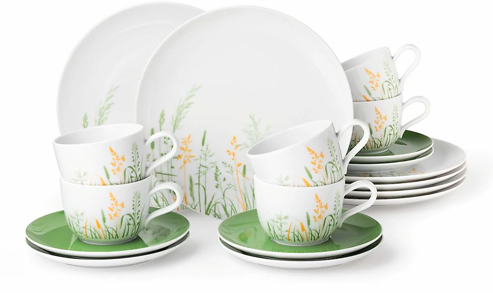 Seltmann Weiden Kaffeeservice "Geschirr-Set, 18 Teile, Liberty Meadow Grass günstig online kaufen