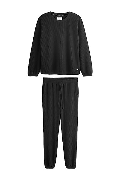 Next Pyjama Kuschliger Langarm-Schlafanzug mit Waffelstruktur günstig online kaufen