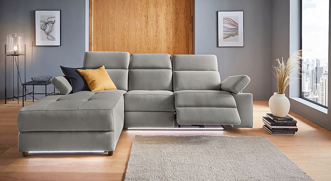 Places of Style Ecksofa »Kilado, L-Form,«, mit Relaxfunktion, verstellbarer günstig online kaufen