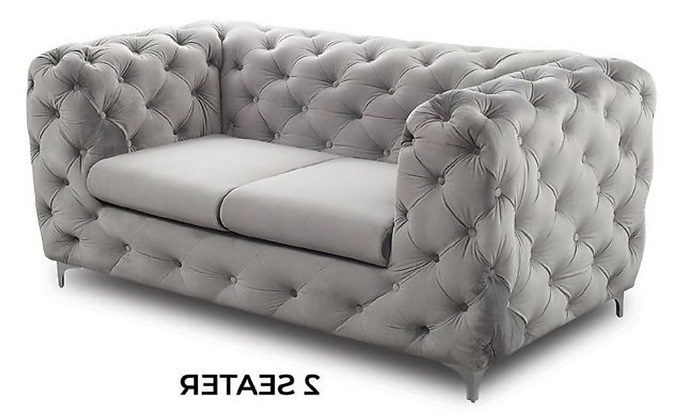 Xlmoebel Sofa Zweisitzer Chesterfield Sofa mit Stoffbezug für Wohnzimmer in günstig online kaufen