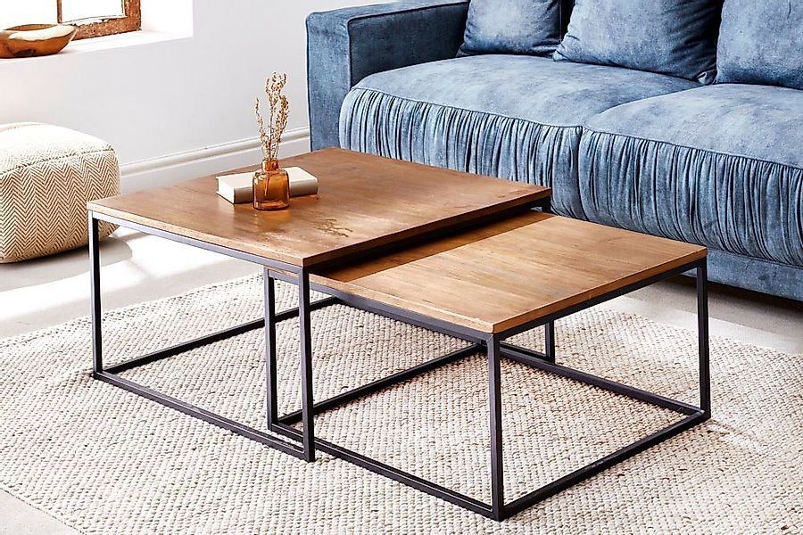 riess-ambiente Couchtisch ELEMENTS 75cm braun / schwarz (Set, 2-St), Wohnzi günstig online kaufen