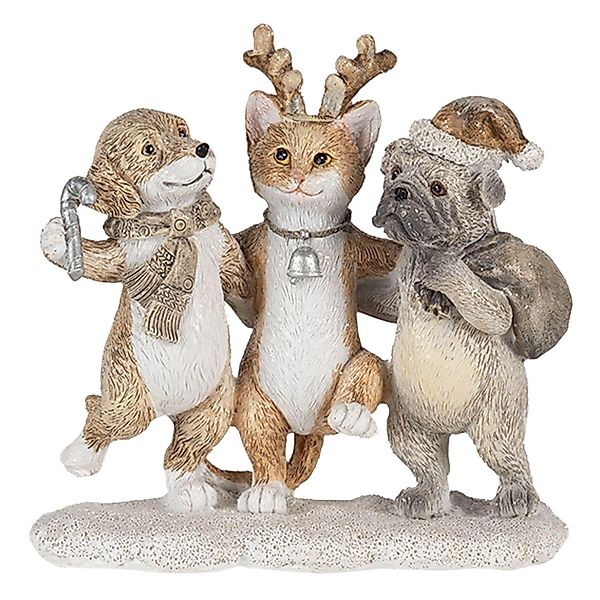 Clayre & Eef | Weihnachtsdekoration Hund und Katze günstig online kaufen