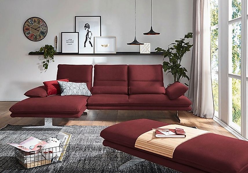 W.SCHILLIG Ecksofa »broadway, Designsofa mit tollem Sitzkomfort, L-Form«, S günstig online kaufen