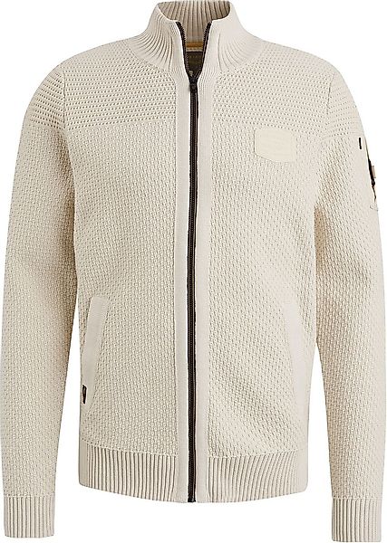 PME Legend Strickjacke Knitted Structure Ecru - Größe XXL günstig online kaufen