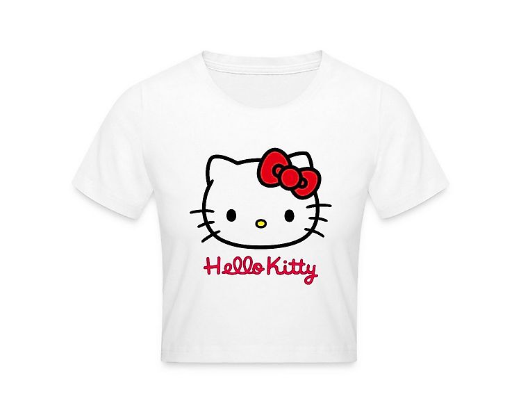 Spreadshirt T-Shirt Hello Kitty Klassisch Mit Schriftzug Crop Top (1-tlg) günstig online kaufen