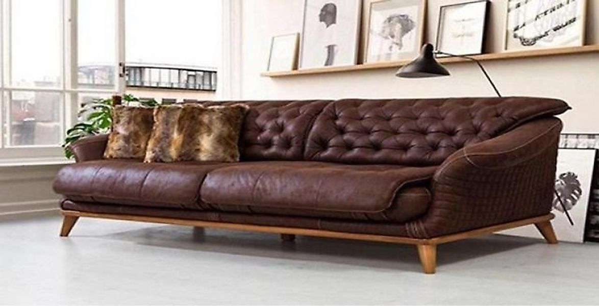 Xlmoebel Sofa Luxuriöse moderne Couch mit drei Sitzplätzen in braunem, Herg günstig online kaufen