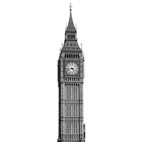 KOMAR Vlies Fototapete - Big Ben - Größe 50 x 250 cm mehrfarbig günstig online kaufen