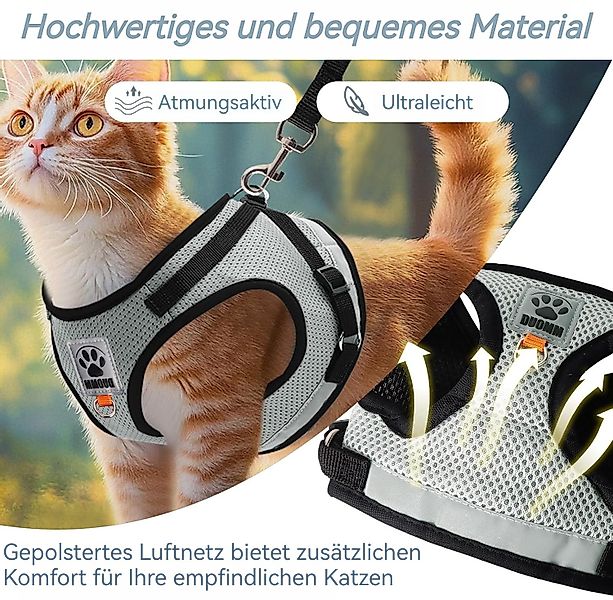 BlingBin Katzen-Geschirr mit Leine Ausbruchsicher, Katzen günstig online kaufen