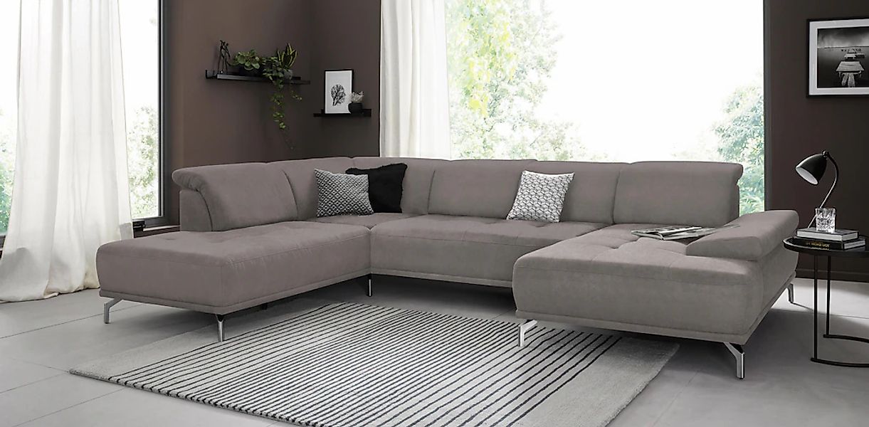 Home affaire Wohnlandschaft "Caluna" Inkl.Sitztiefenverstellung, wahlweise günstig online kaufen