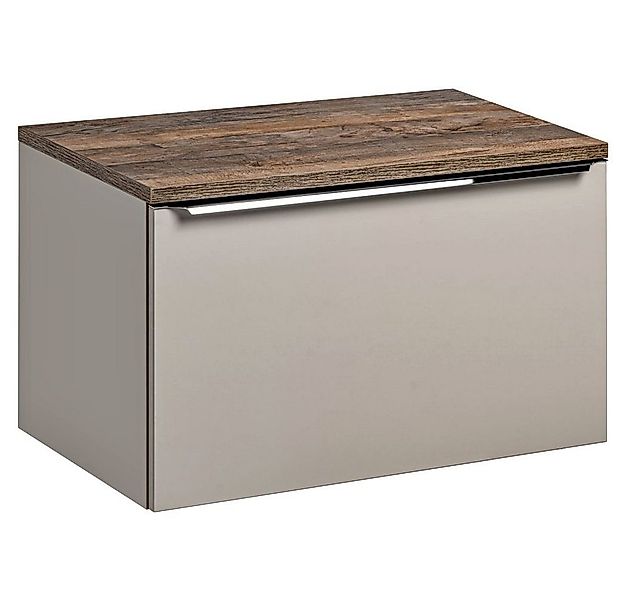 Lomadox Waschbeckenschrank PUEBLA-56-TAUPE Waschtischunterschrank 80cm in t günstig online kaufen