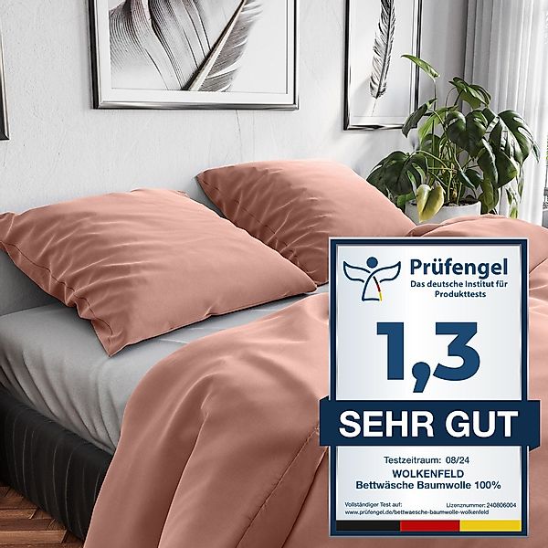 Wolkenfeld Bettwäsche "Renforcé Bettwäsche Baumwolle - Natürlich weiches Sc günstig online kaufen