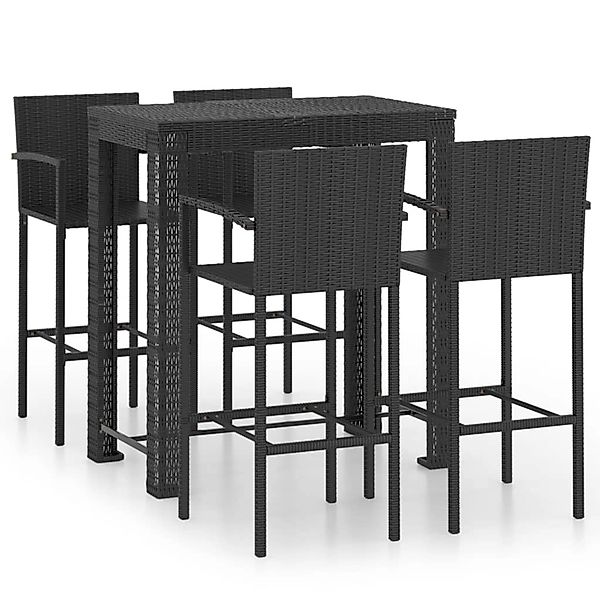 vidaXL Gartenlounge-Set 5-tlg. Garten-Bar-Set mit Armlehnen günstig online kaufen