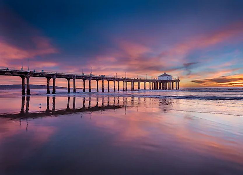 Papermoon Fototapete »Pier at Sunset« glatt günstig online kaufen