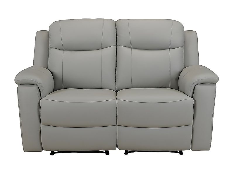 Relaxsofa Leder 2-Sitzer - Hellgrau - EVASION günstig online kaufen