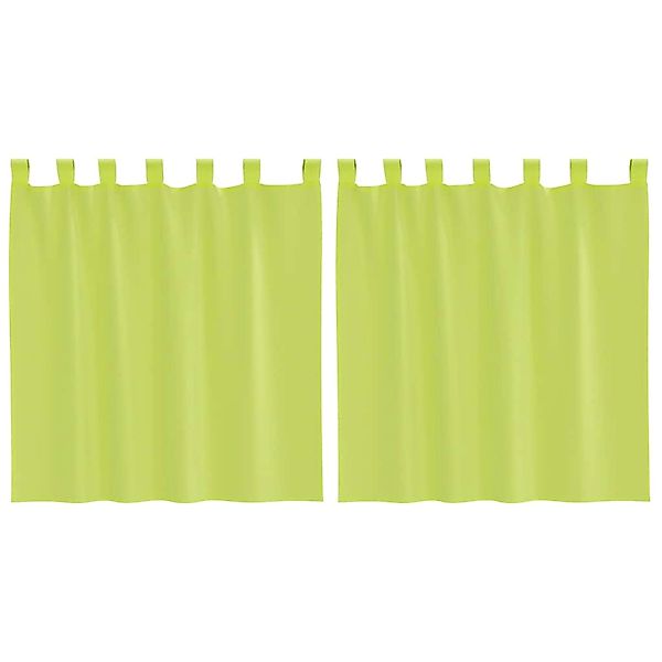 vidaXL Voile Vorhänge mit Lasche 2 Stk Apfelgrün 4102251 günstig online kaufen