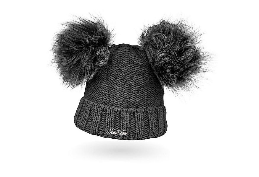 Neverless Bommelmütze Warme Strickmütze Damen Wintermütze Bommelmütze gefüt günstig online kaufen