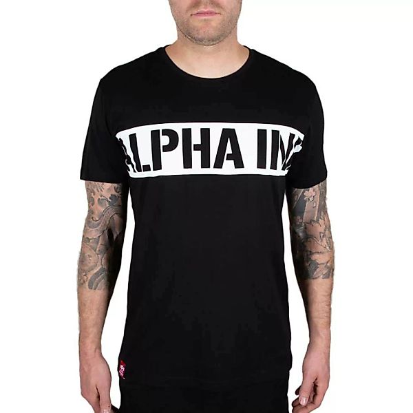 Alpha Industries Printed Stripe Kurzärmeliges T-shirt 2XL Black günstig online kaufen