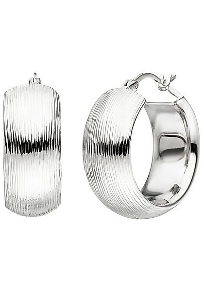 JOBO Paar Creolen, breit 925 Silber günstig online kaufen