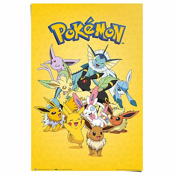 Reinders Poster "Pokémon Evolutionen" günstig online kaufen