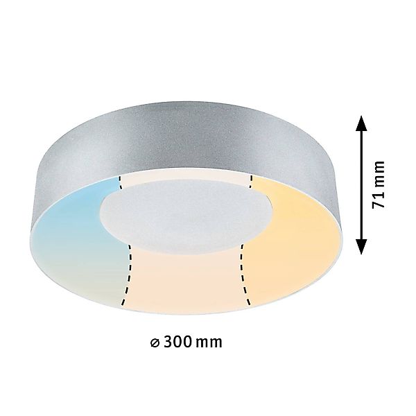 Paulmann HomeSpa Casca LED-Deckenlampe, weiß/Alu, IP44 günstig online kaufen