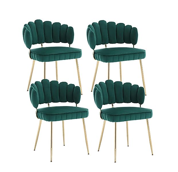 LVHOM Esszimmerstuhl Set mit goldenen Metallbeinen, günstig online kaufen