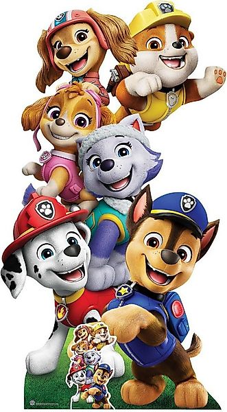 Dekofigur Paw Patrol - Gruppenbild - Pappaufsteller 91x164 cm günstig online kaufen