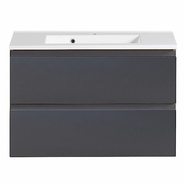 Held Möbel Waschtisch Ancona 80 cm matt Grau-Wotaneiche günstig online kaufen
