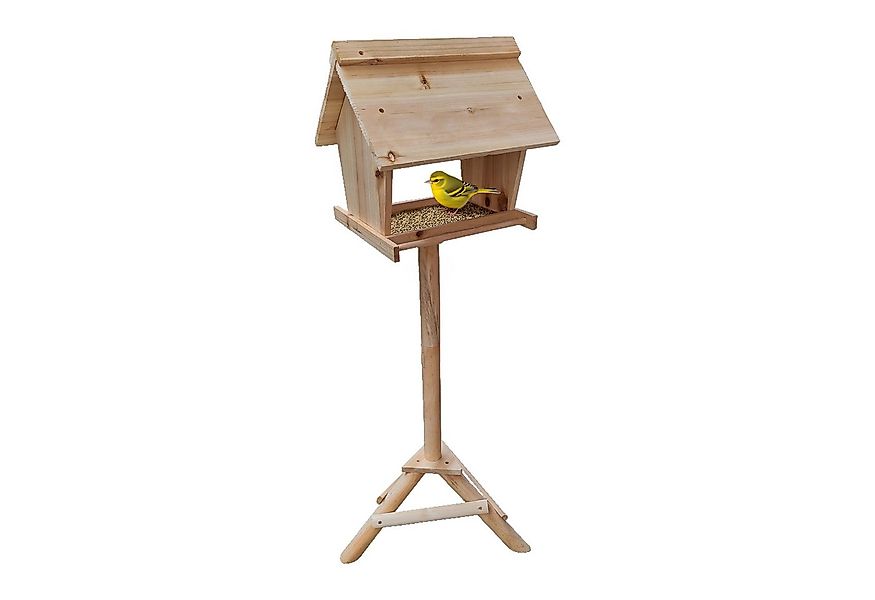 relaxdays Vogelhaus Vogelfutterhaus aus Tannenholz, natur günstig online kaufen