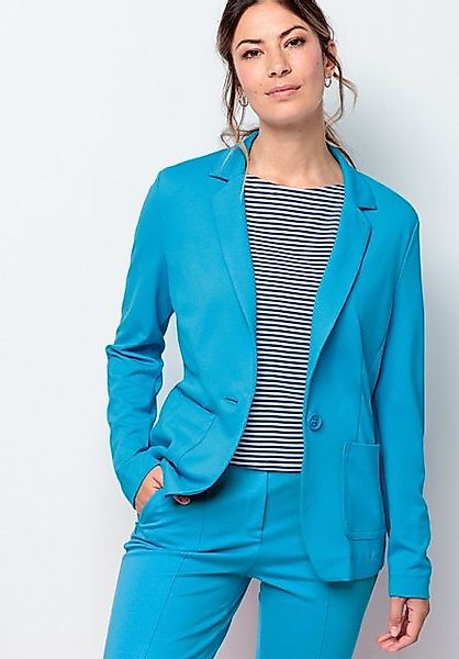 bianca Longblazer – Lässiger Blazer mit Reverskragen und aufgesetzten Tasch günstig online kaufen