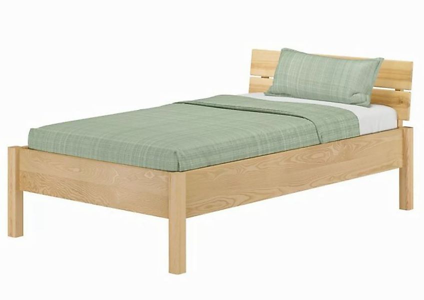 ERST-HOLZ Bett Metallfreies Einzelbett Esche Massivholz 120x200 Tischlerarb günstig online kaufen