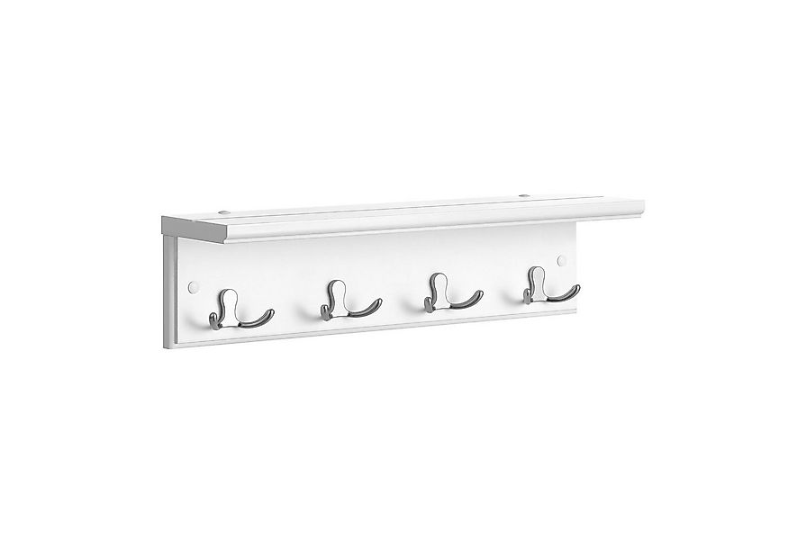 SONGMICS Wandgarderobe Garderobenhaken, mit 4 Doppelhaken, mit Ablage, 40 x günstig online kaufen