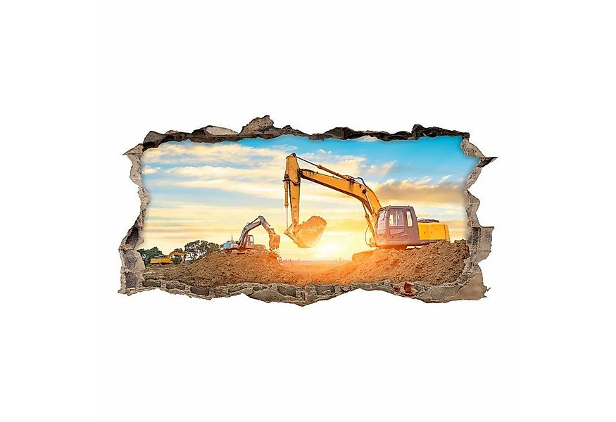 nikima Wandtattoo 177 Wandtattoo Bagger - Loch in der Wand - 750 x 380 mm ( günstig online kaufen