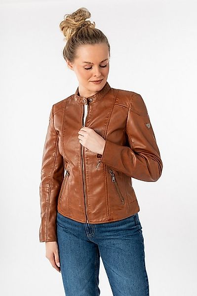 Mauritius Lederjacke MWKeili mit Stehkragen & Drucker günstig online kaufen