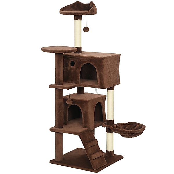 PawHut Kratzbaum für Katzen, Kratzbaum 140 cm, Kletterturm mit mehreren Pla günstig online kaufen