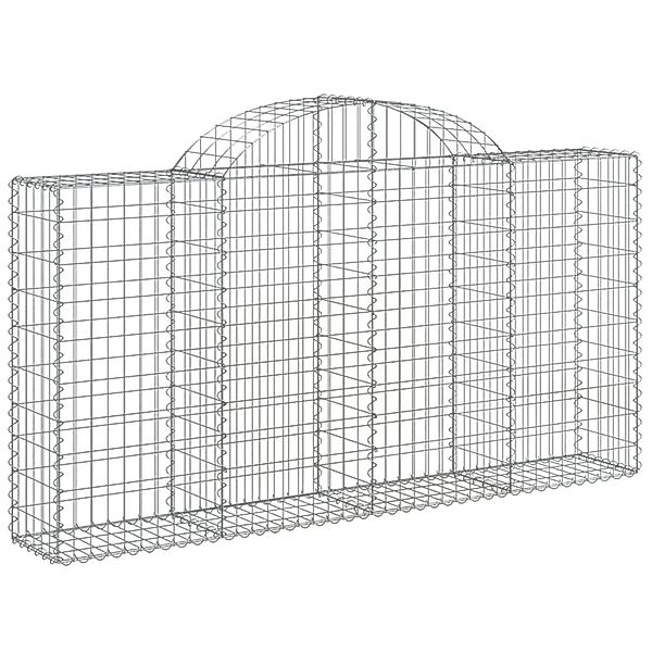 vidaXL Gabionen mit Hochbogen 8 Stk 200x30x100/120cm Eisen 1668273 günstig online kaufen
