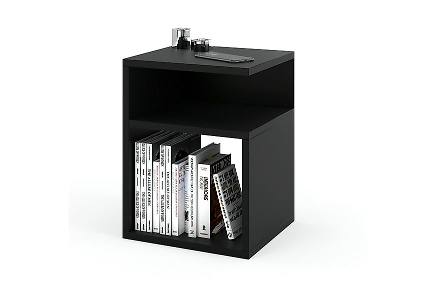 KOSETO Nachtkonsole Moderne - Beistelltisch mit 2 offene Fächer - Nachtschr günstig online kaufen