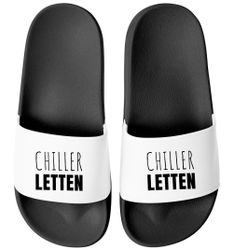 MoonWorks Badeschlappen Chiller-Lettem Badelatschen Unisex Spruch günstig online kaufen