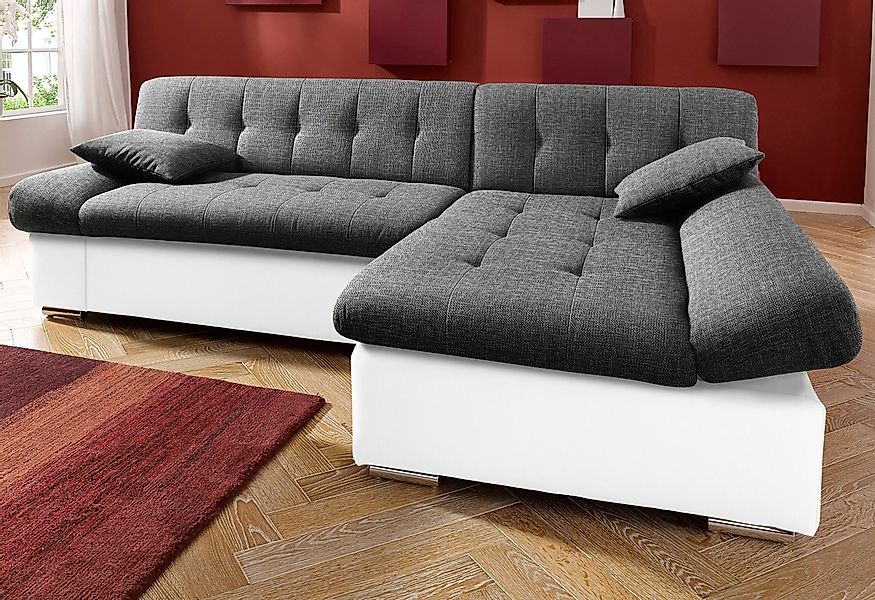 TRENDMANUFAKTUR Ecksofa »Reggae, modern und bequem, aktueller Materialmix, günstig online kaufen