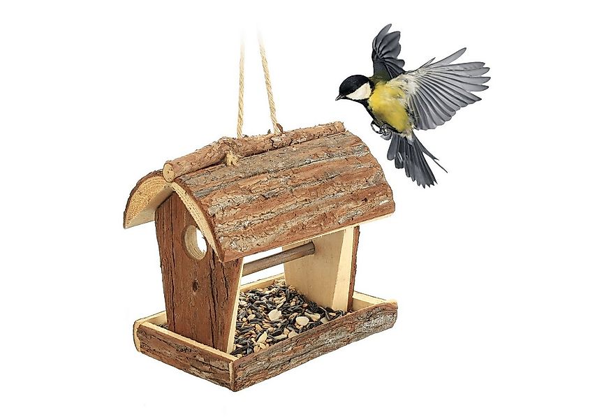 relaxdays Vogelhaus Holz Vogelfutterhaus zum Aufhängen günstig online kaufen