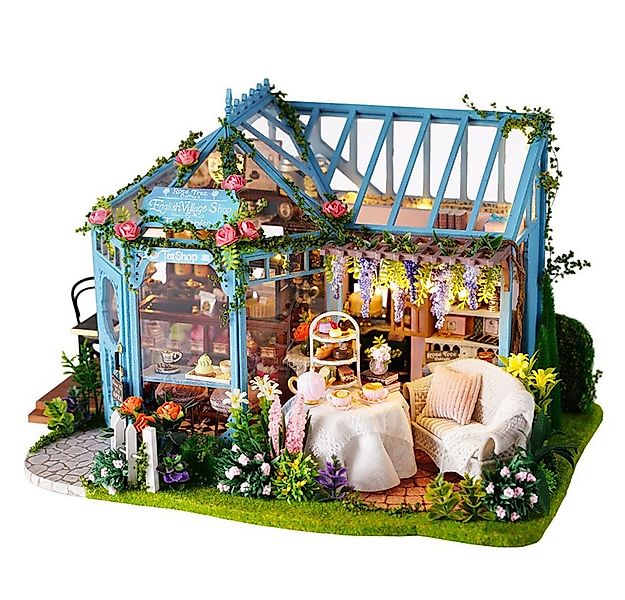 Cute Room 3D-Puzzle 3D-Puzzle DIY Miniaturhaus Puppenhaus Rosengarten, Puzz günstig online kaufen