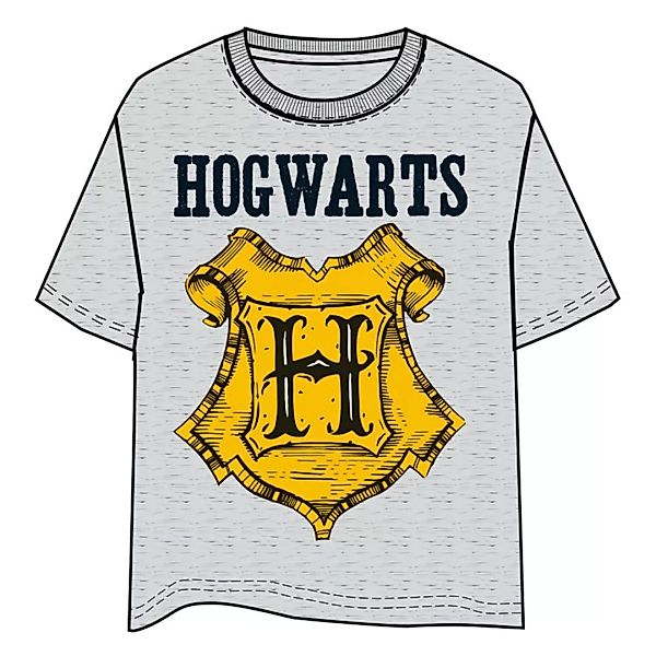 Warner Bros Harry Potter Hogwarts Kurzärmeliges T-shirt M Grey / Yellow günstig online kaufen