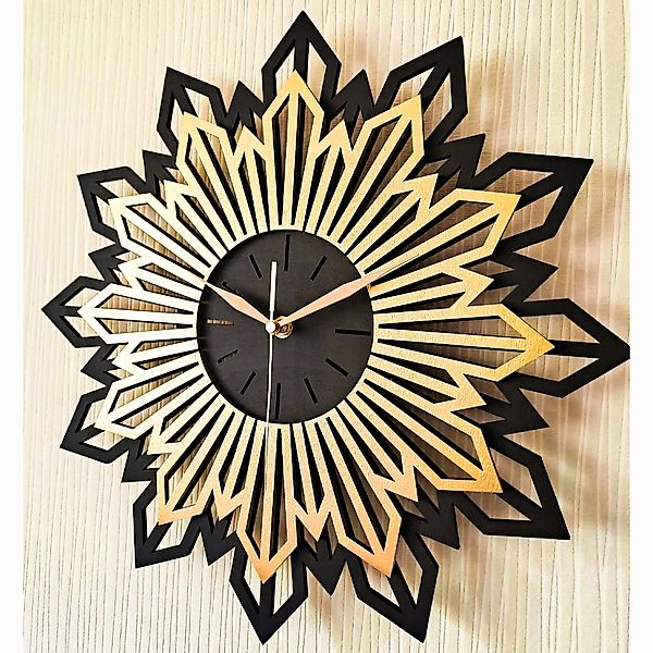 ORNAMENTI Wanduhr Grosse, modern, geometrisch, holz, günstig online kaufen