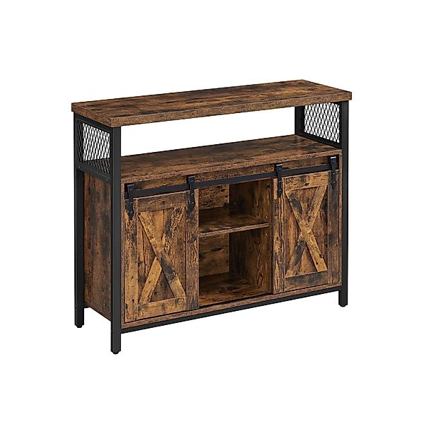 Vasagle Sideboard 33 cm x 100 cm x 80 cm Braun-Schwarz günstig online kaufen