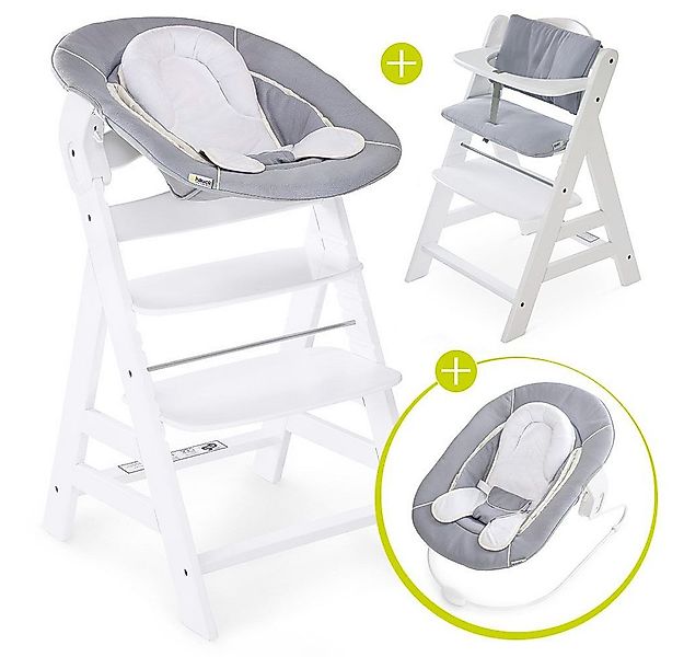 Hauck Hochstuhl Hauck Alpha Plus White Newborn Set (Set, 4 St), Holz Babyst günstig online kaufen