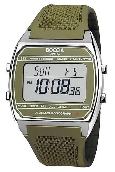 Boccia Digitaluhr Digital-Uhr in Unisexgröße Titan günstig online kaufen