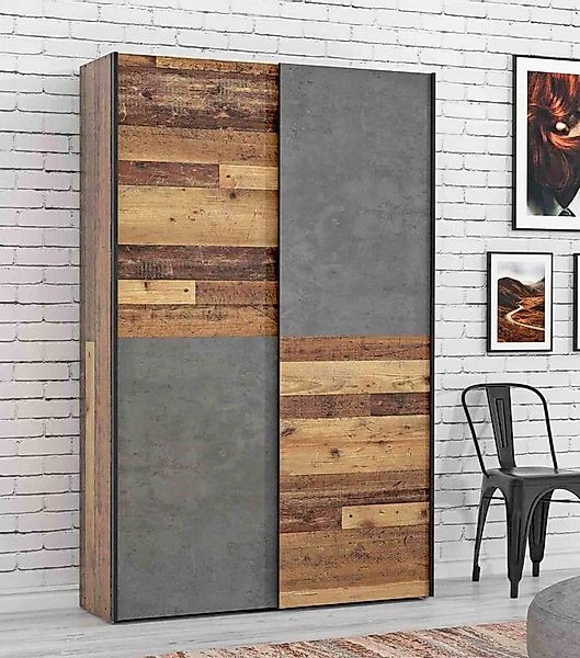 FORTE Mehrzweckschrank Kleiderschrank Mehrzweckschrank OZZULA Old Wood Vint günstig online kaufen