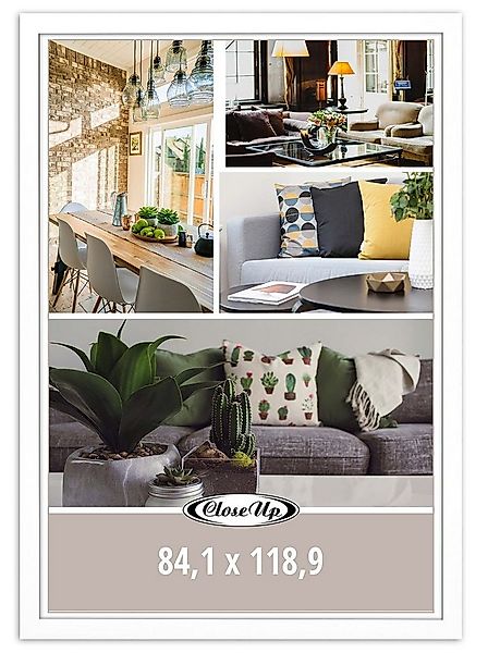 Close Up Bilderrahmen Posterrahmen DIN A0 weiß 84,1 x 118,9 cm aus MDF günstig online kaufen