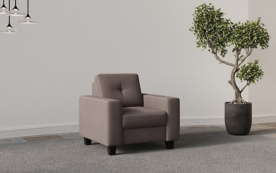 Home affaire Sessel »Varese« Kreuznaht in beige günstig online kaufen