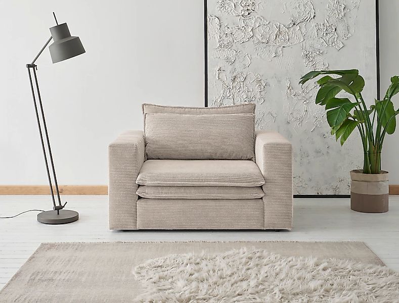 Home affaire Loveseat "PIAGGE" Hochwertiger Cord, trendiger Loveseat günstig online kaufen
